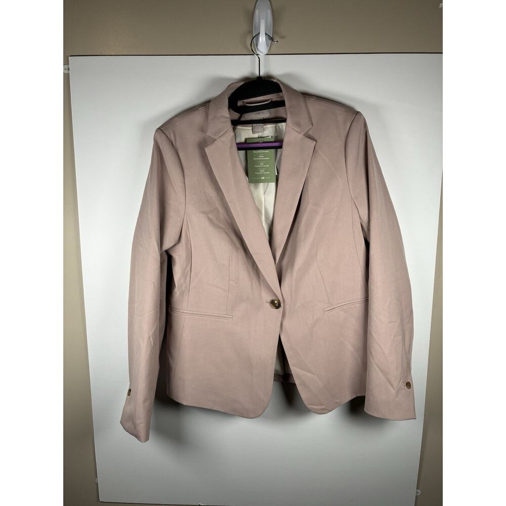 H&M Blazer Women’s Size M NWT Blush Pink Single Button Lined Work Wear Business
